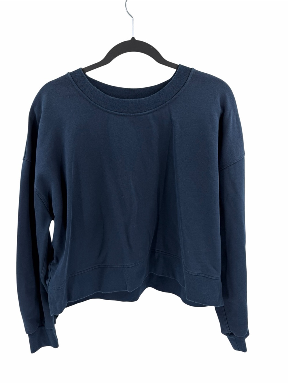 Lululemon Perfectly Oversized Cropped Crewneck Sweatshirt  Navy Blue Size M/L